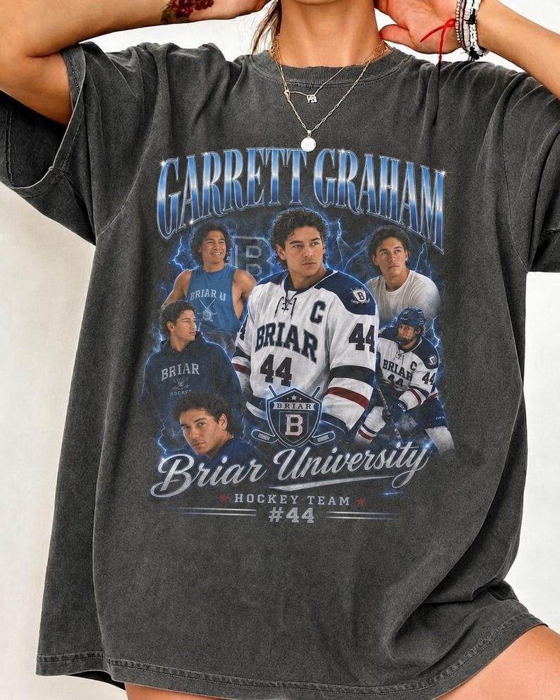 Garrett Graham Briar University Comfort Colors T Shirt, Vintage Hockey Romance
