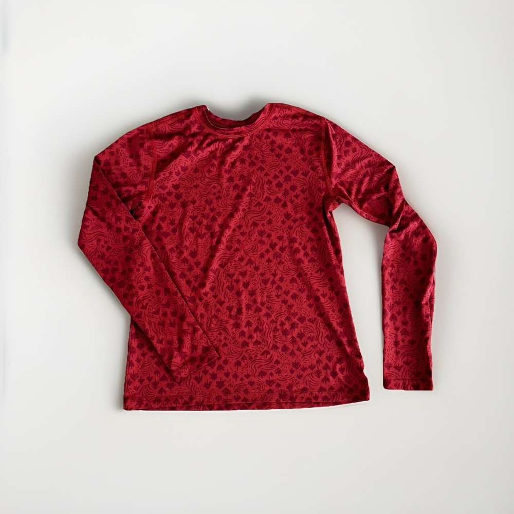 REI Co-Op Kids Long Sleeve Crew Top • Shirt Size Large 14-16 Thumb Holes Ski