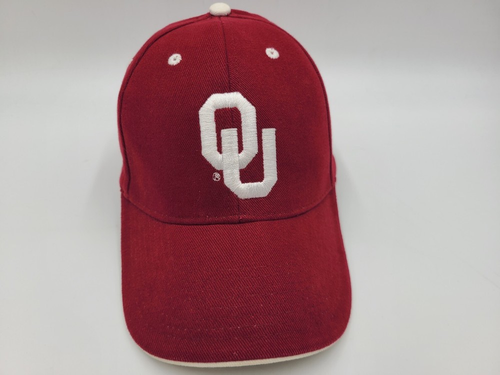 Oklahoma Sooners NCAA Adjustable Hat for Men and Women in Team Red