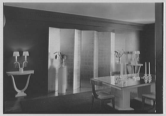 New York City NY John F Wharton Residence Dining Room Screen Detail 1941