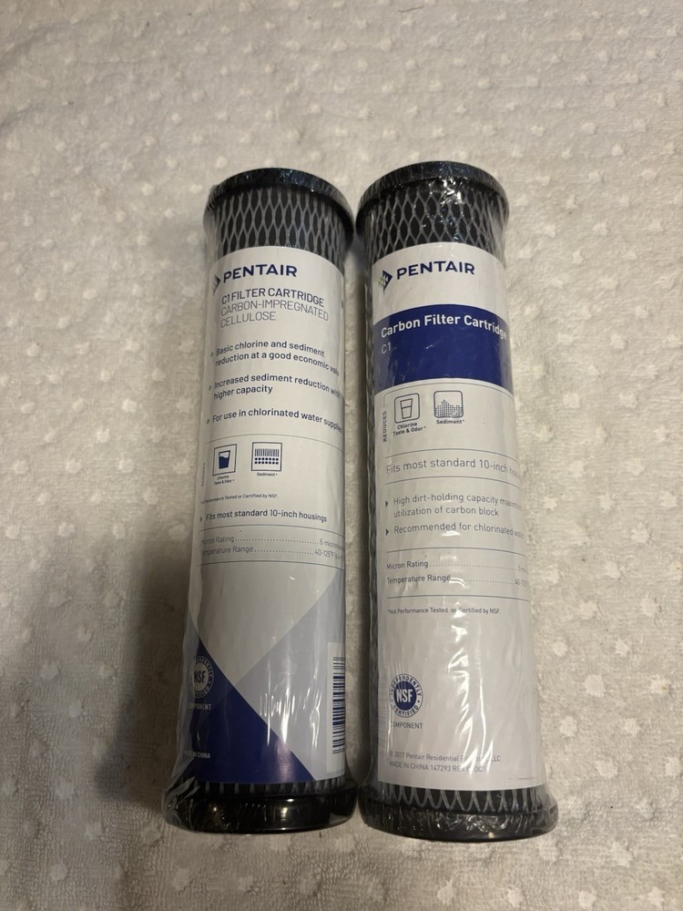 Pentair C1 Pentek Carbon Impregnated Cellulose Filter Cartridge 5mic (Pack Of 2)