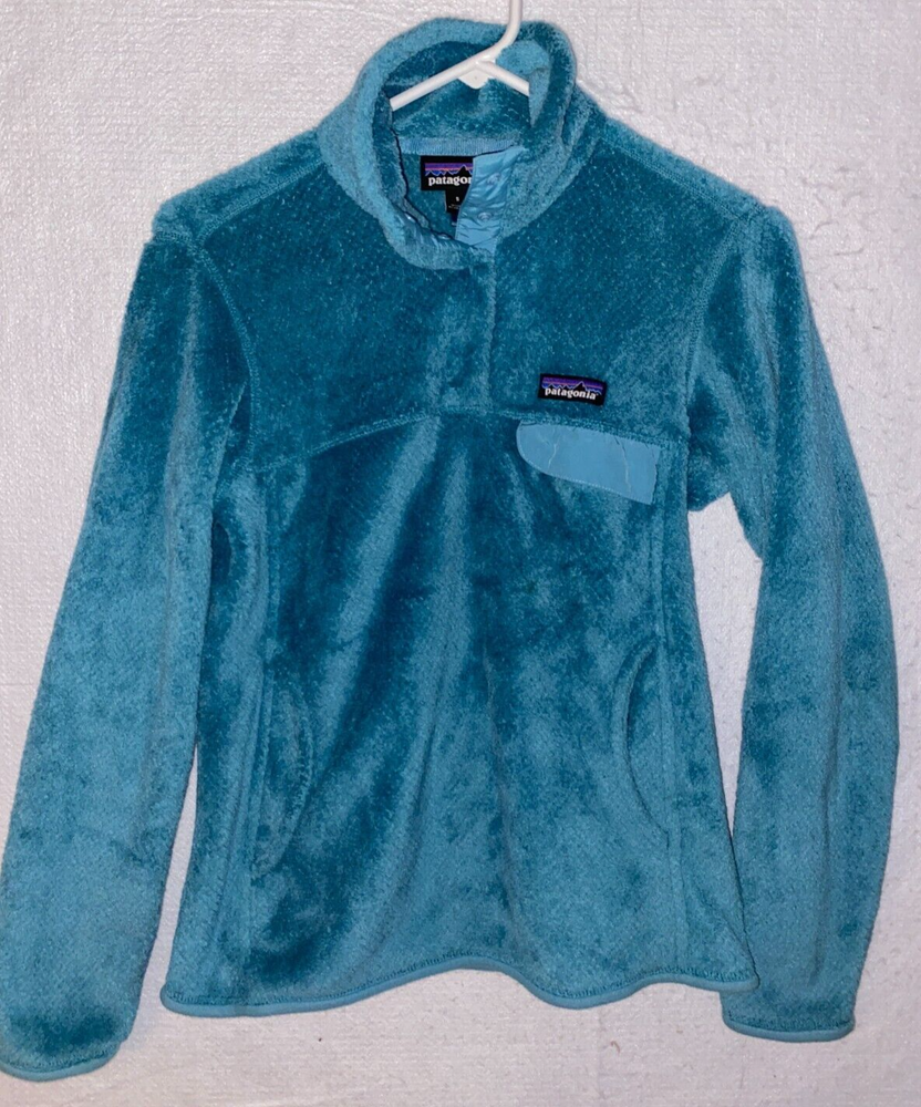 Patagonia Re-Tool Snap-T Fleece Pullover in Teal Green for Women - Soft Fuzzy Flocked Fabric