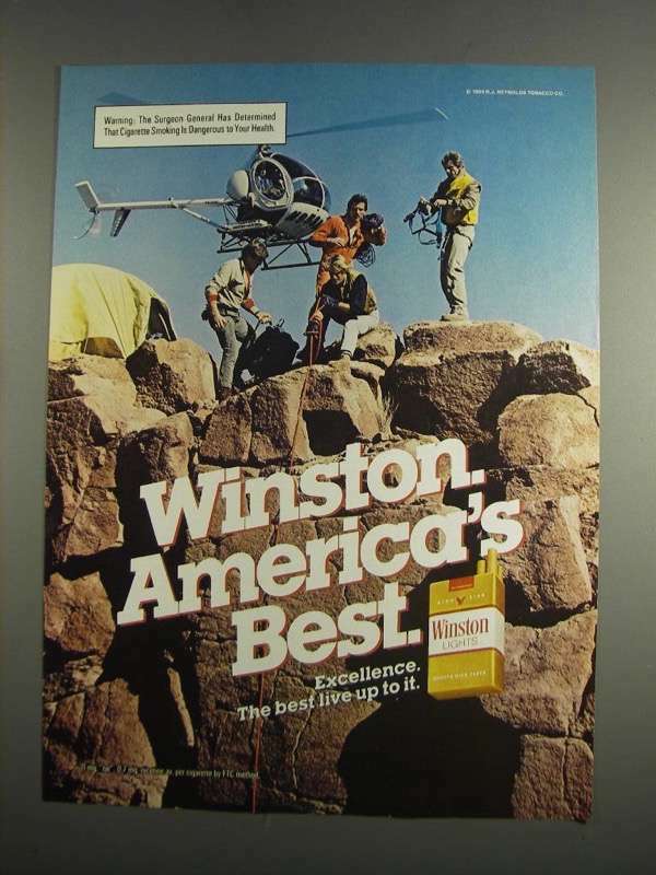 1984 Winston Lights Cigarettes Ad - America's Best