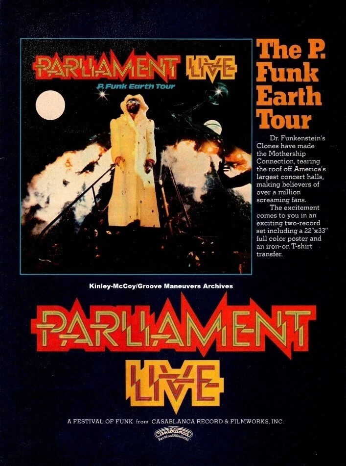 Poster George Clinton Parliament Live, P-Funk Earth Tour Album Poster, gift