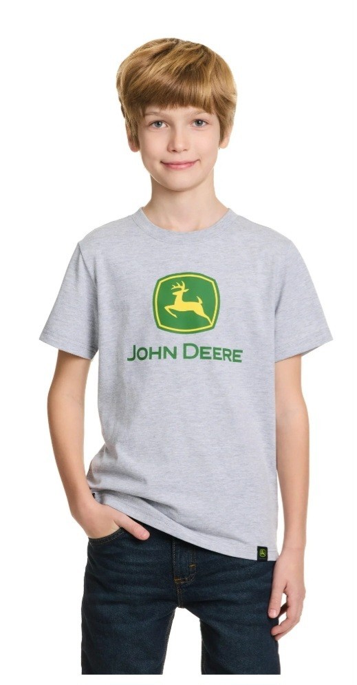 New John Deere Boys Logo Graphic Tshirt Size L(10-12)