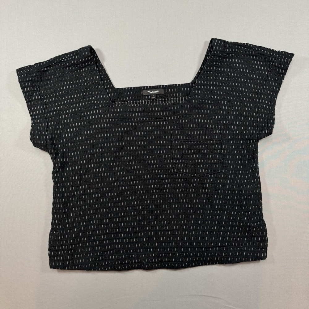 Made Well Square Neck Blouse Black Women’s Size M