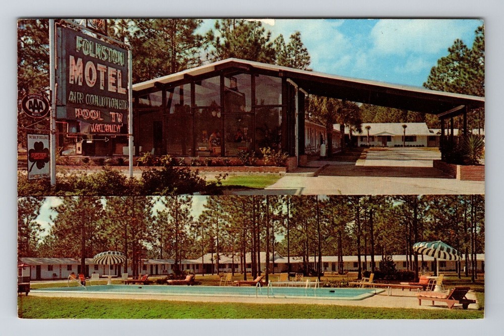 Folkston GA-Georgia, Folkston Motel, Exterior, Vintage Postcard