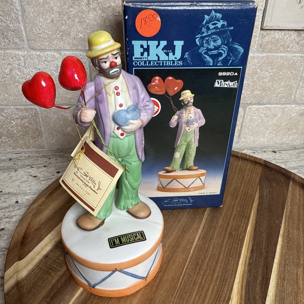 Vintage Emmett Kelly JR Clown Musical Box Have a Heart #9920A Signature Collection