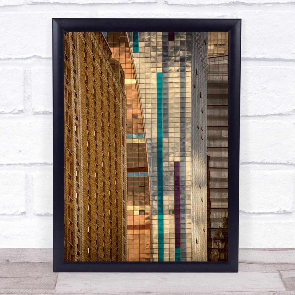 8Th Avenue Facade Tower Towers Skyscraper Urban Cityscape City Wall Art Print