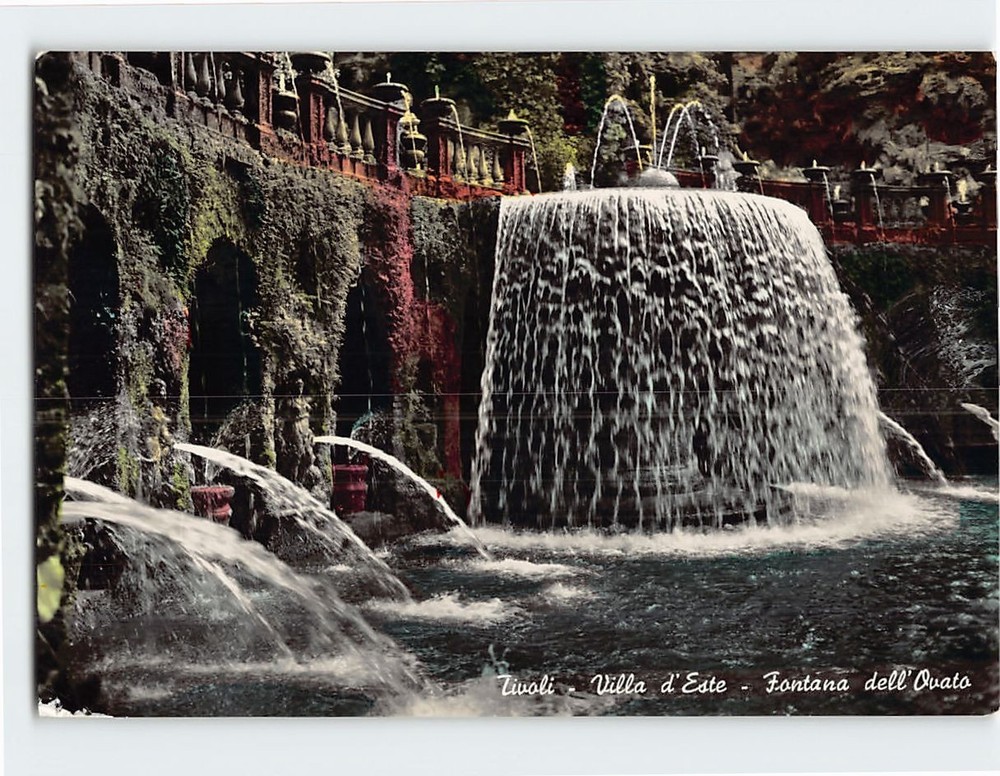 Postcard Fontana dell'Ovato Villa d'Este in Tivoli Italy