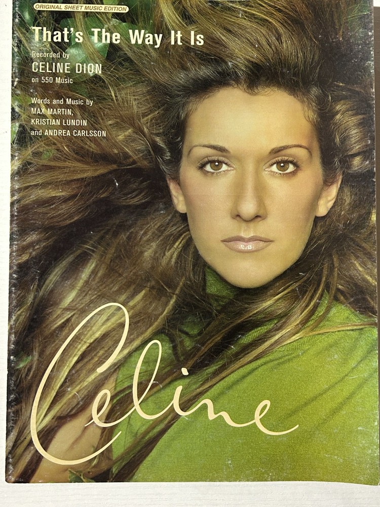 celine dion that's the way it is sheet music