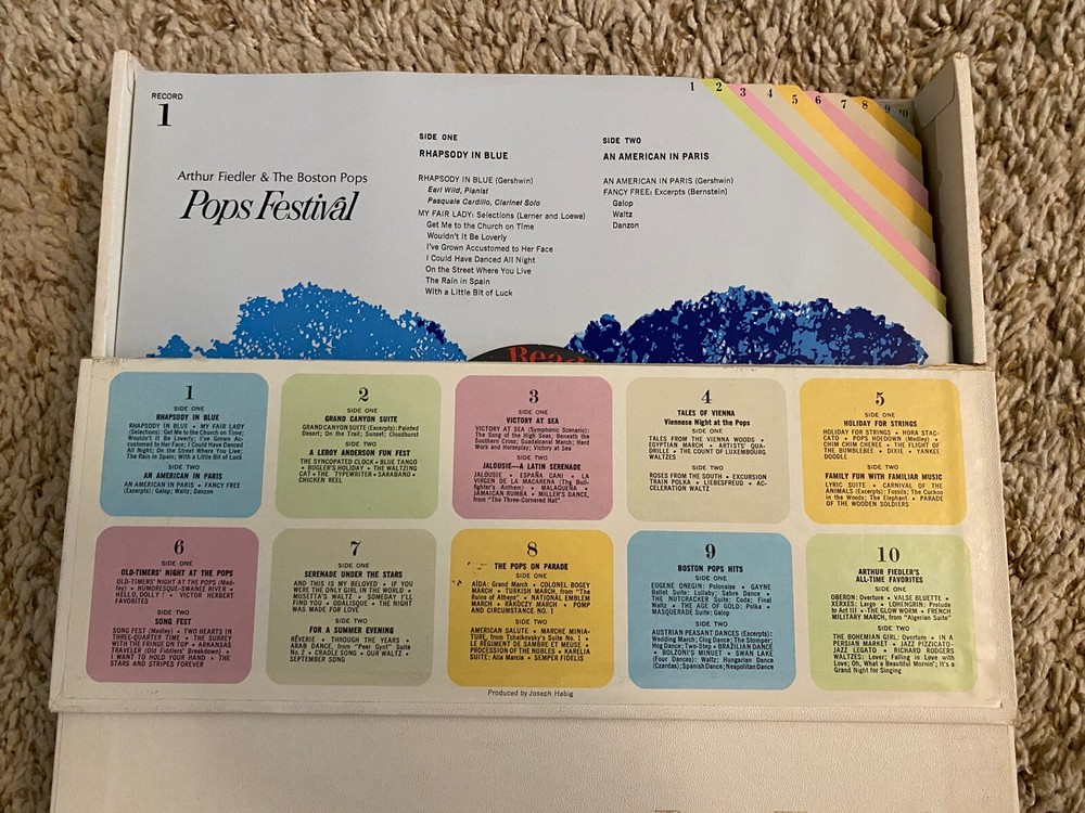 10 LP’s: Pops Festival - Readers Digest Arthur Fiedler & The Boston Pops)
