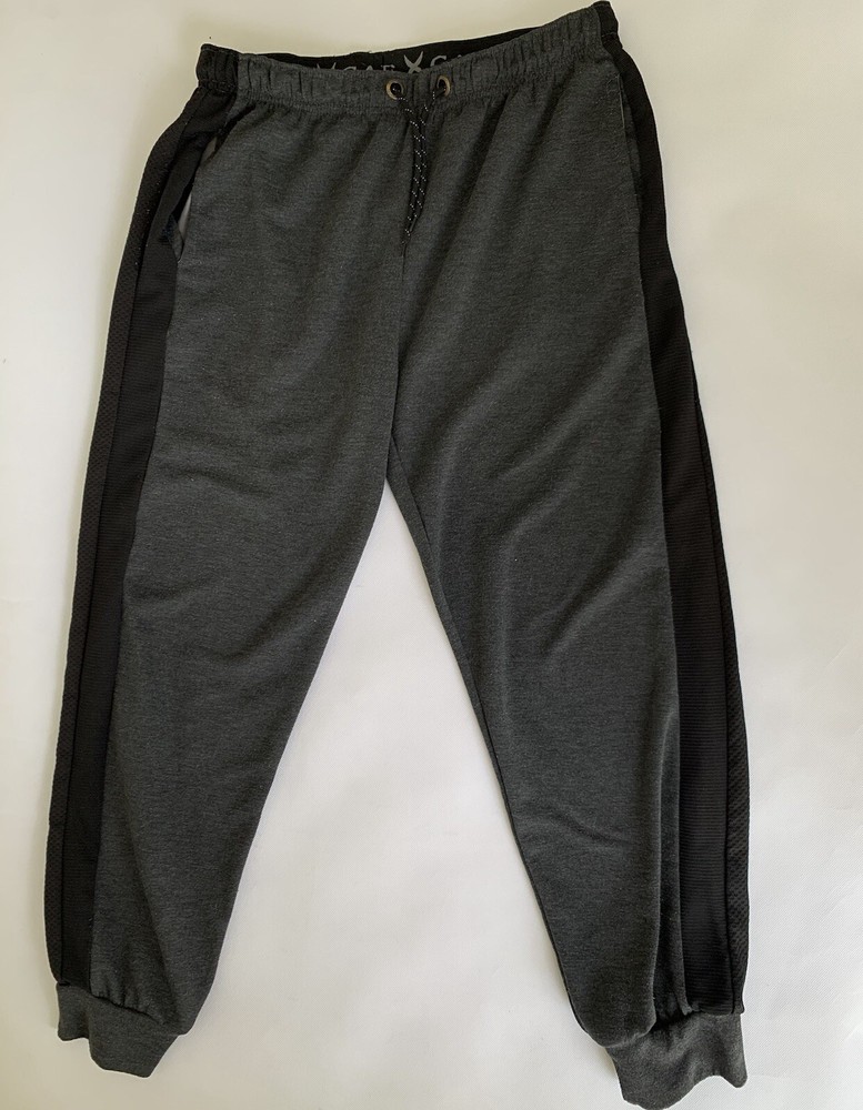 GAME TIME Jogger Sweatpants Men L Gray Drawstring  Lounge Training Gym Workout