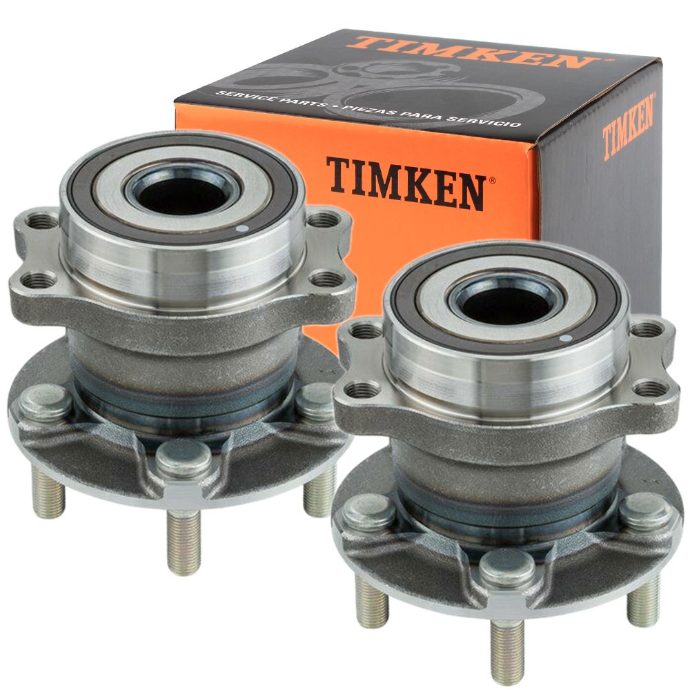 AWD TIMKEN Rear Wheel Hub Bearings Pair For Subaru Impreza Forester 14-18 5Lugs
