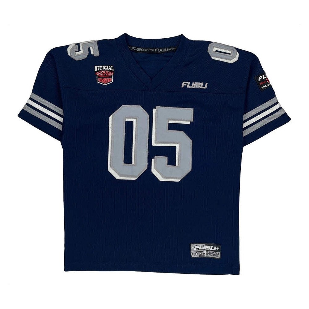 Fubu Football Jersey - 2XL Blue Polyester