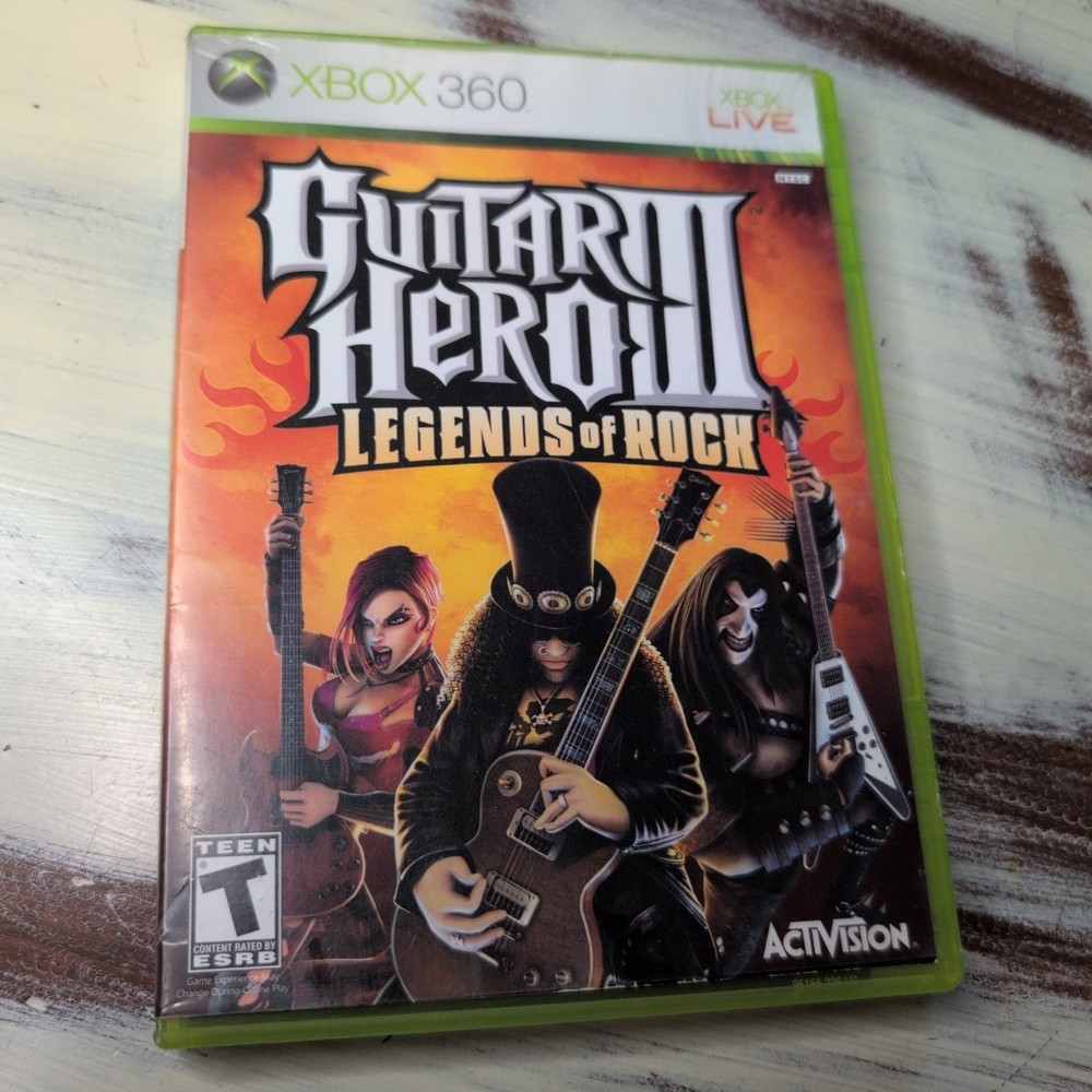 Guitar Hero 3 III: Legends Of Rock (Microsoft Xbox 360, 2007) CIB Complete