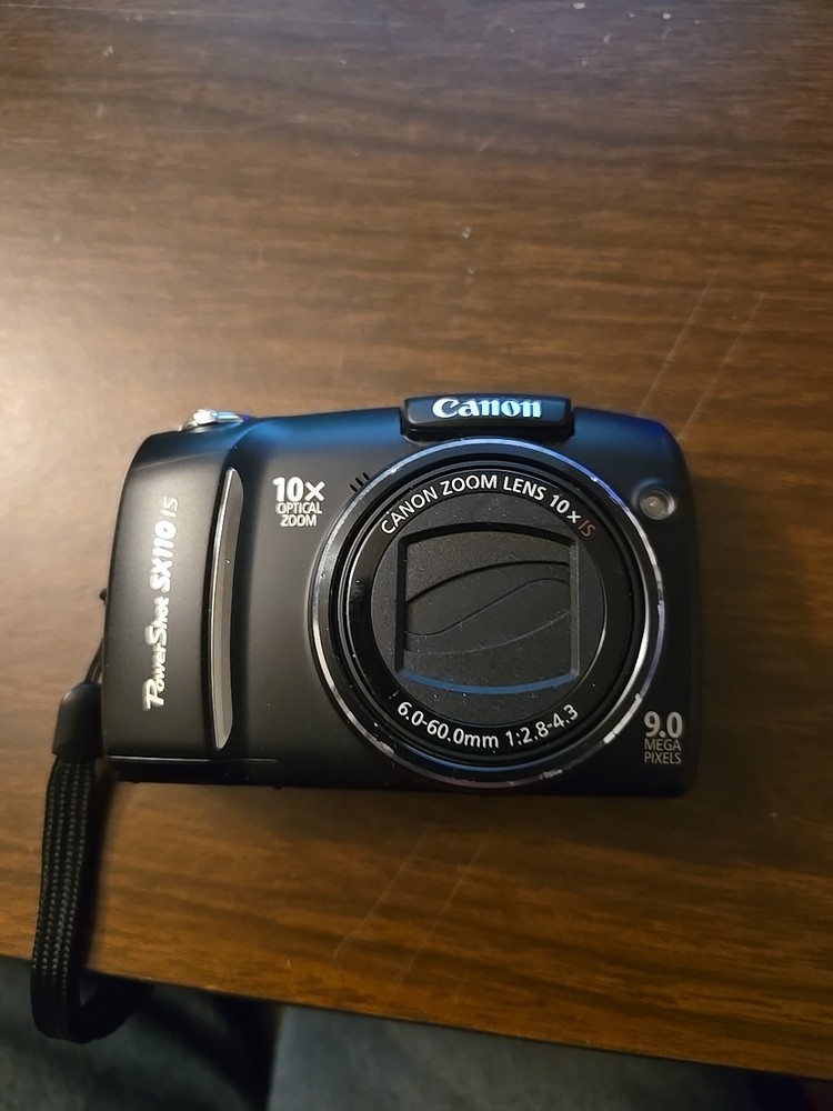 Canon PowerShot SX110 Is 9.0MP Digital Camera Black Needs New Screen