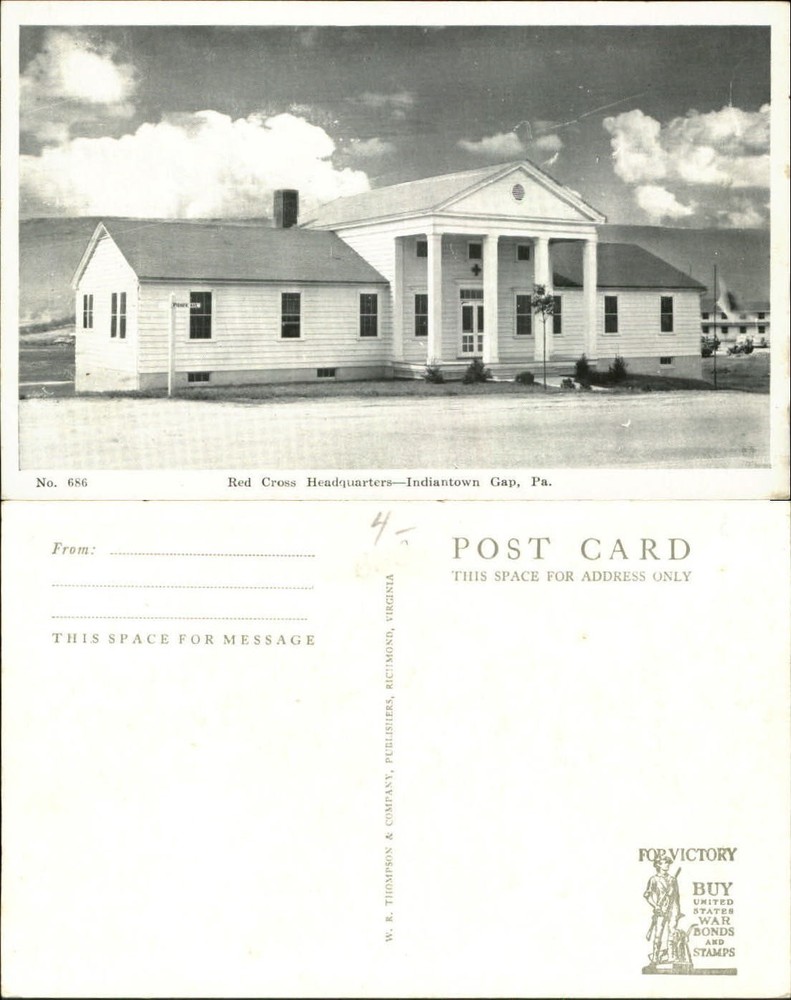 Red Cross Headquarters Indiantown Gap Pennsylvania PA War Bond advertisement