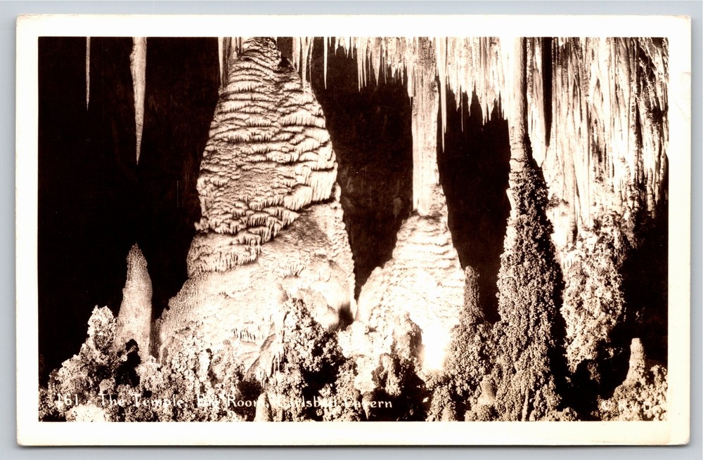 RPPC~New Mexico~The Temple In Big Room @ Carlsbad Cavern~Real Photo Postcard