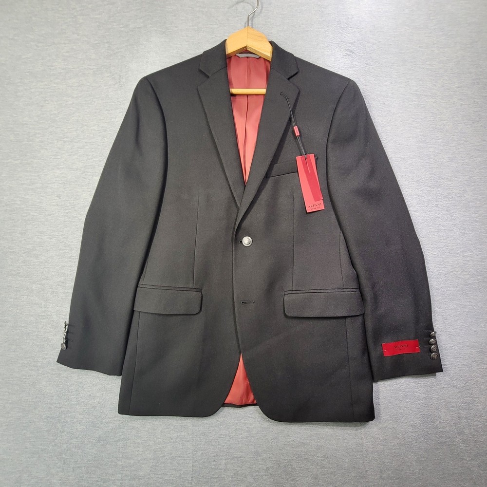 Alfani Blazer Mens 36S Black Slim Fit Macys Suit Jacket Sports Coat Classic NWT
