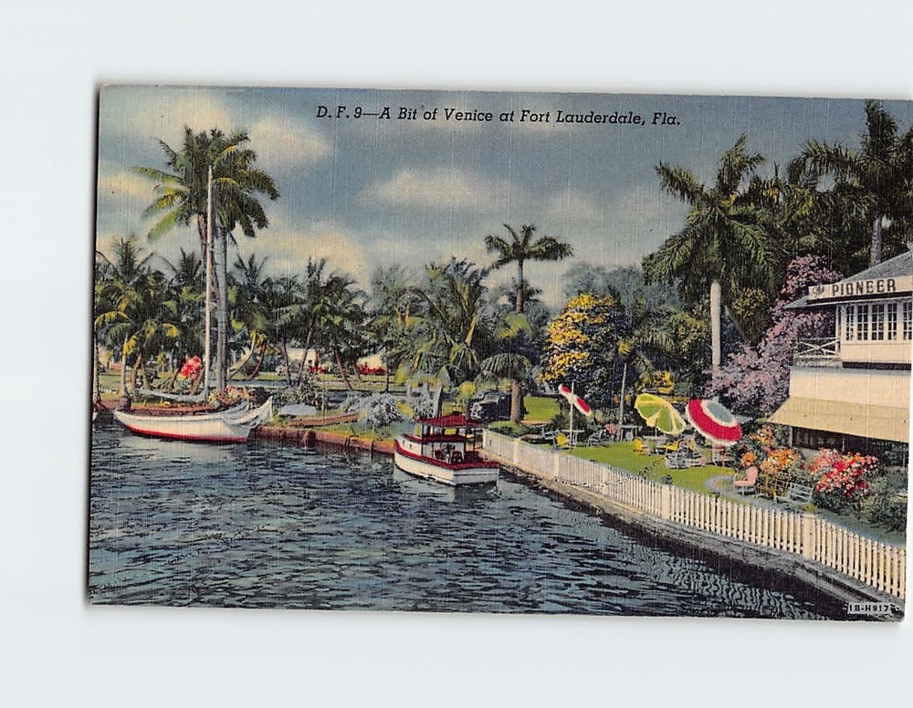Postcard A Bit of Venice at Fort Lauderdale Florida USA