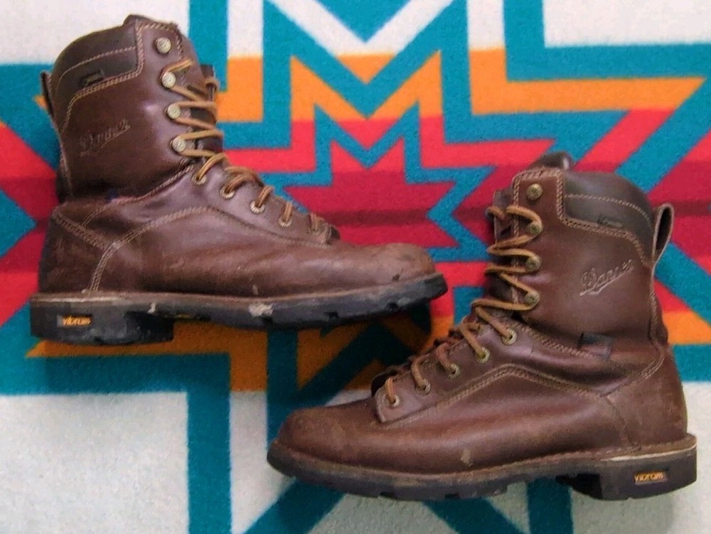 Danner Quarry USA 8-Inch Leather Gore-Tex Soft Toe Work Boots Size 12 Made in USA 17305