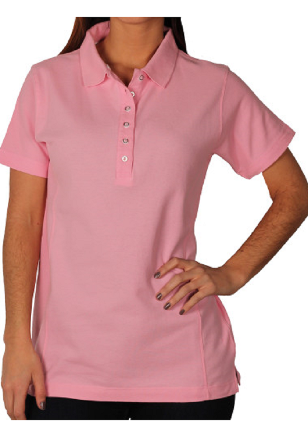 Women's Hartwell Short-Sleeve Cotton Pique Polo Top in Pink