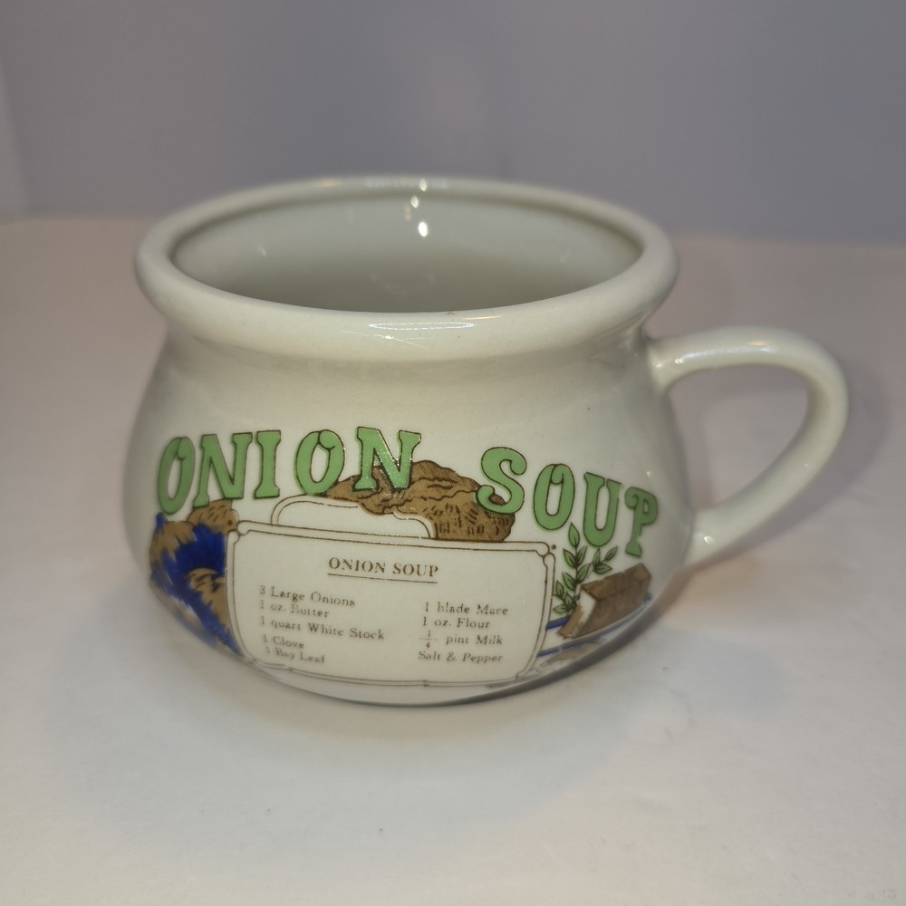 Onion Soup Recipe Mug Bowl Cup Large 16oz Ceramic