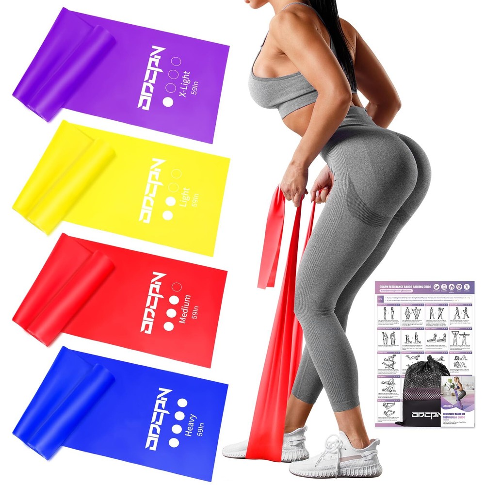 Resistance Bands for Physical Therapy Women, Extended 4.9FT Exercise Stretch ...