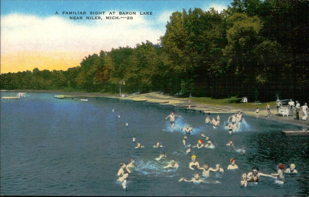 A Familiar Sight Baron Lake Near Niles Mich Postcard E.C. Kropp Co Unposted