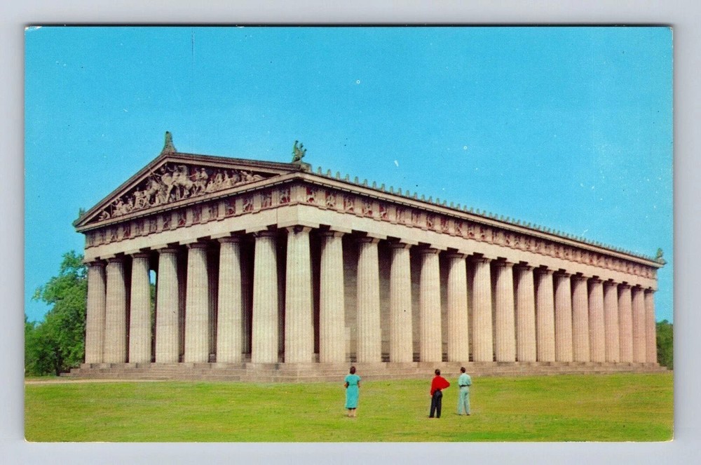 Nashville TN-Tennessee, Centennial Park, the Parthenon, Antique Vintage Postcard