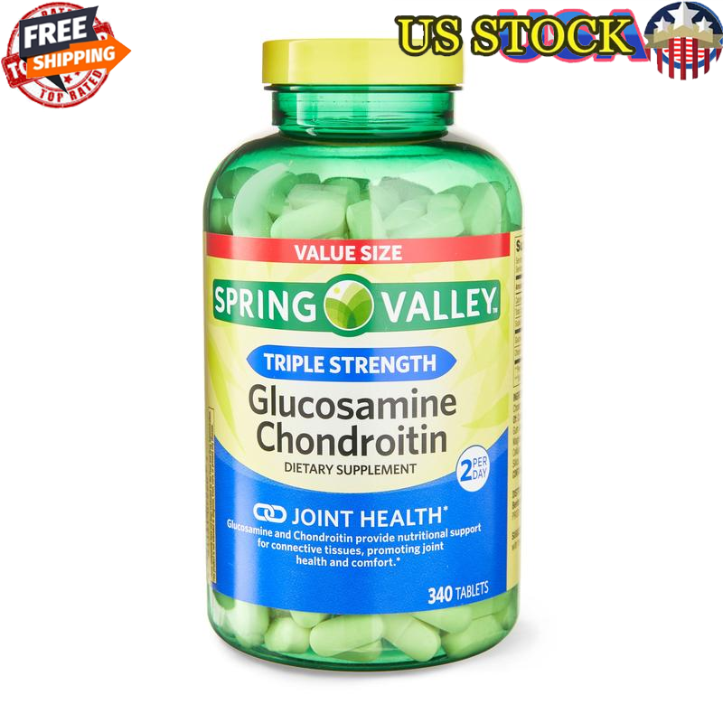 Triple Strength Glucosamine Chondroitin Joint Health Supplement 340 Tablets New