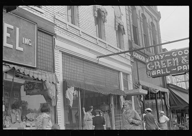 Photo:London Ohio Main Street 1930s Saturday Afternoon Storefronts