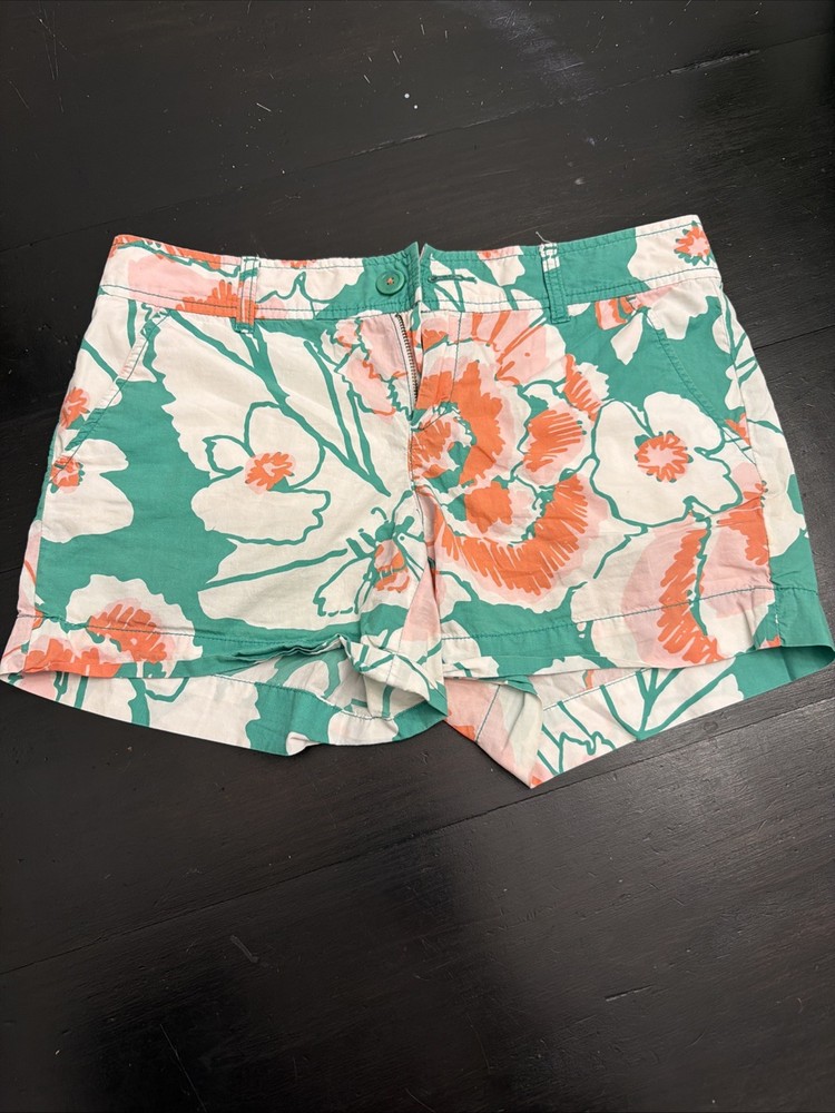 Lilly Pulitzer Women’s Barclay Shorts Green Pink Floral Size 6