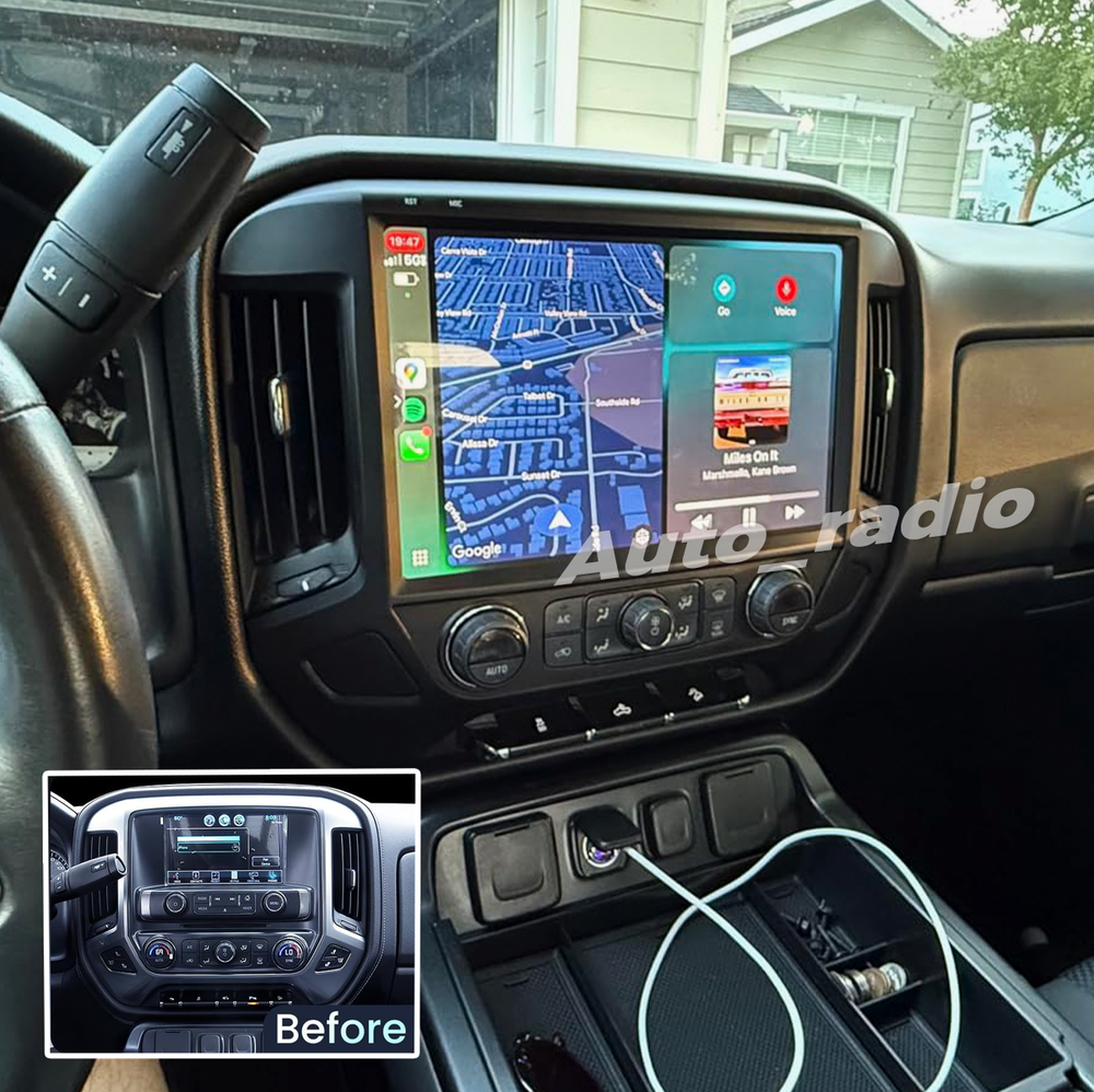 Carplay Car Stereo Radio For 2014 2015 2016 2017 2018 Chevy Silverado GMC Sierra