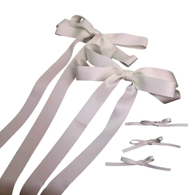Ribbon Layered Bowknot Hair Clip for Girls Braids and Photography