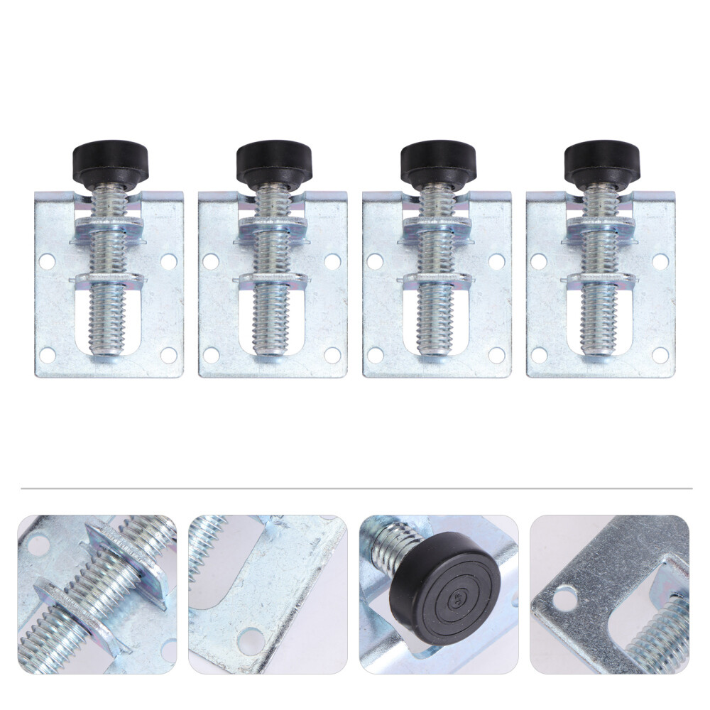 4 Pcs Cabinet Levelers Heavy Duty Zinc Plated Furniture Legs Corner Brackets