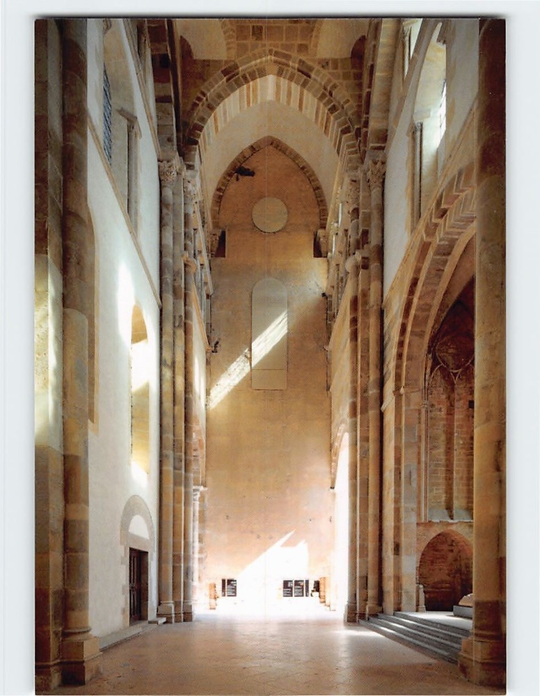 Postcard Interior of Cluny Abbey France