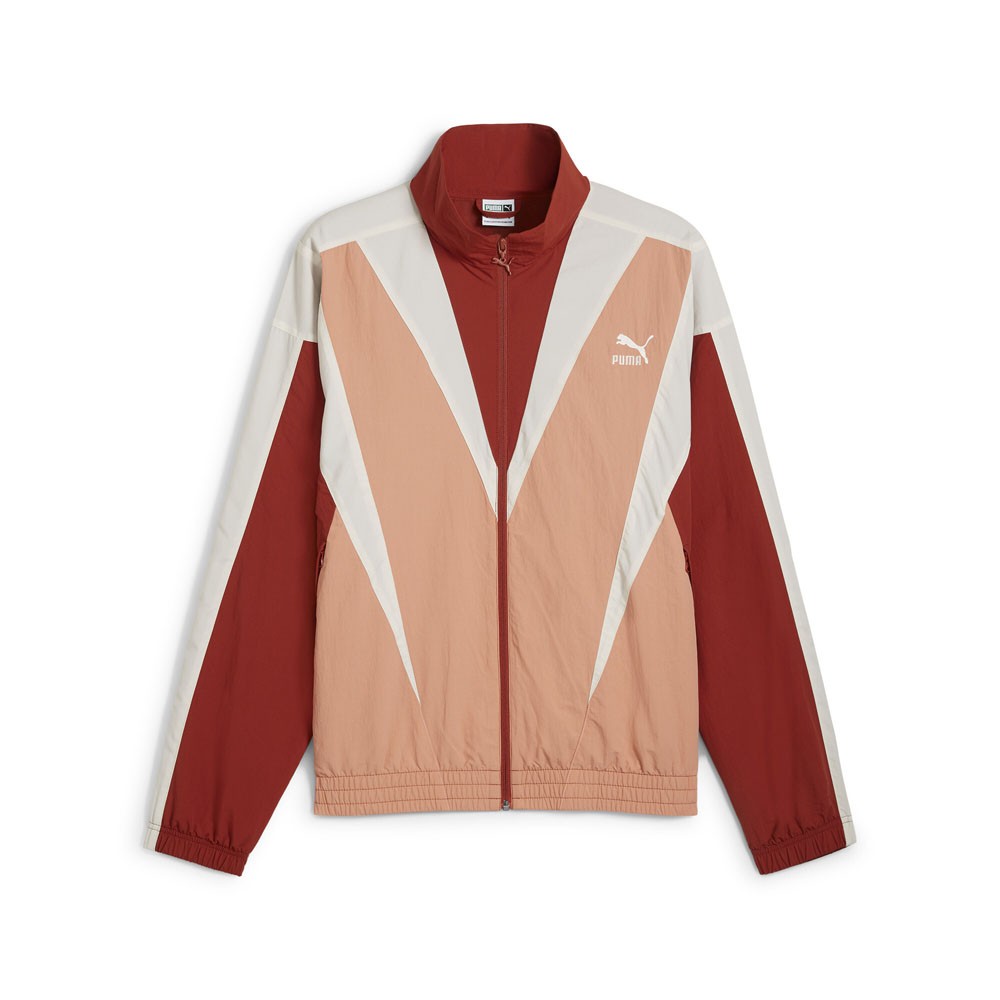 PUMA Club De Course Archive Full Zip Track Jacket Mens Orange, Red Casual Athlet