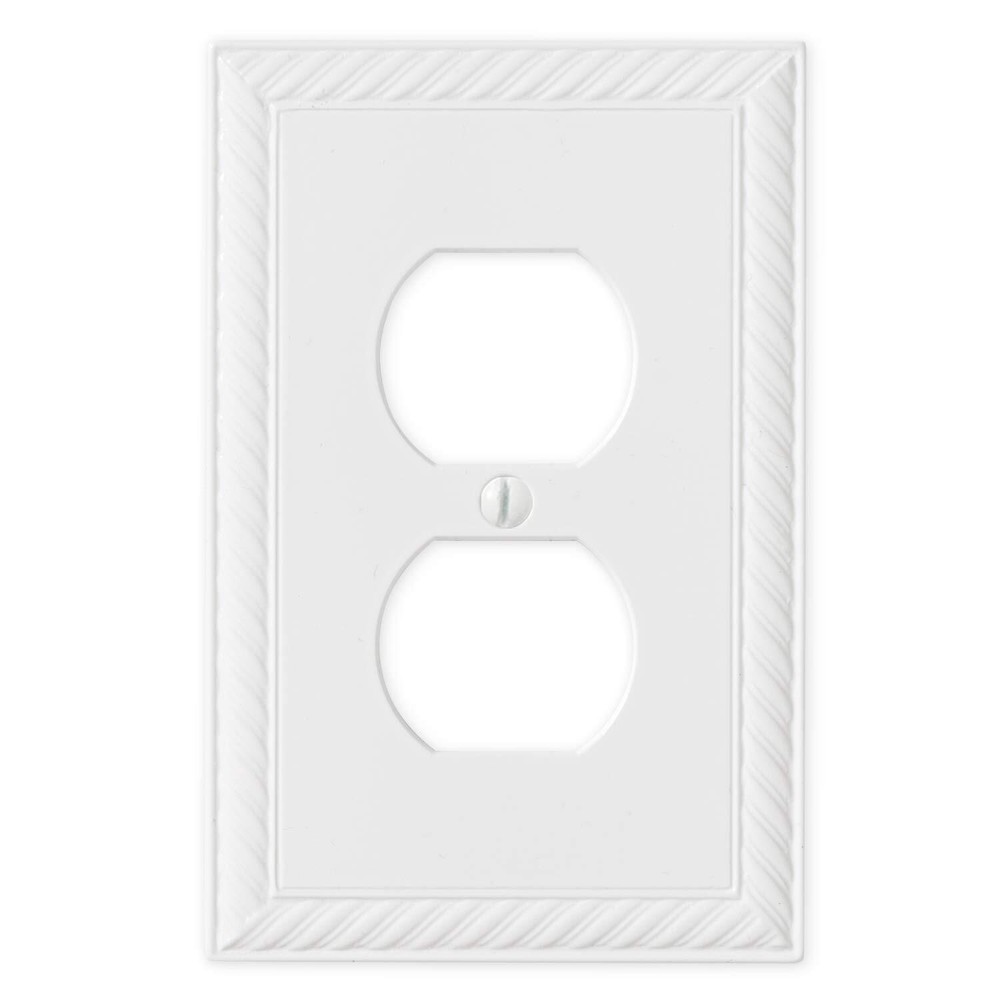 Questech Decor Single Duplex Electrical Outlet Cover Wall Plate 1-Gang Single...