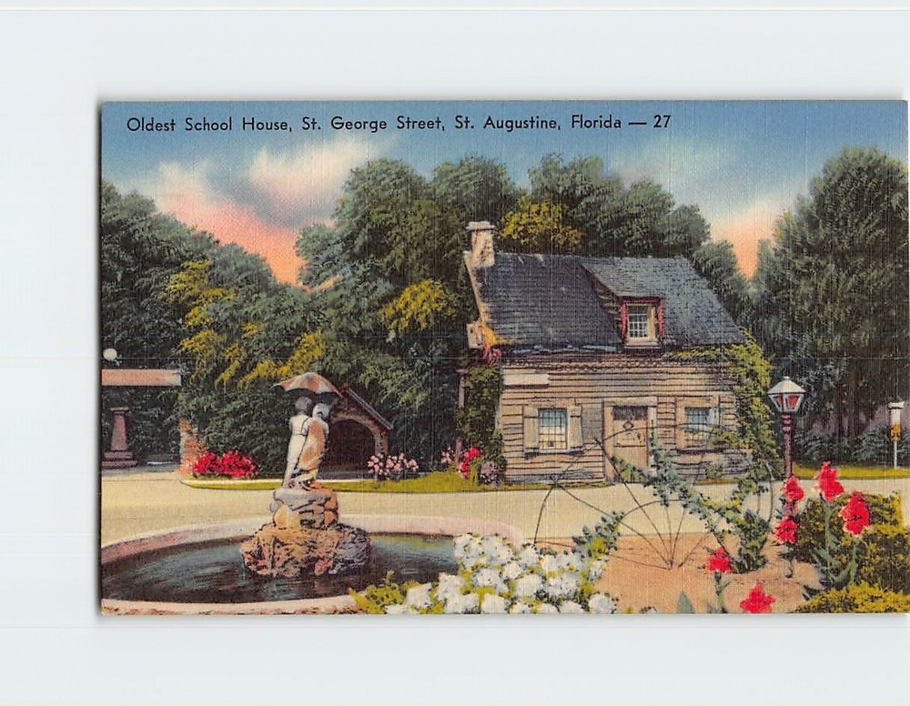Postcard Oldest School House St. George Street St. Augustine Florida USA