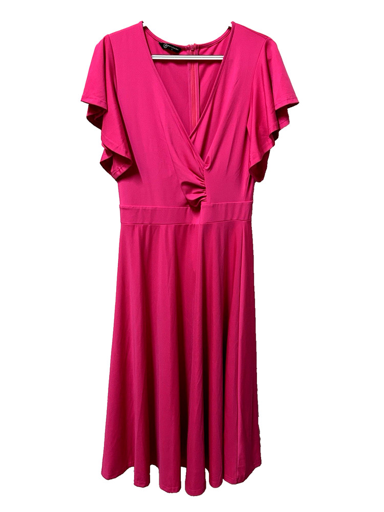 Pretty Garden Women's Barbie Hot Pink Colored Dress Size Large