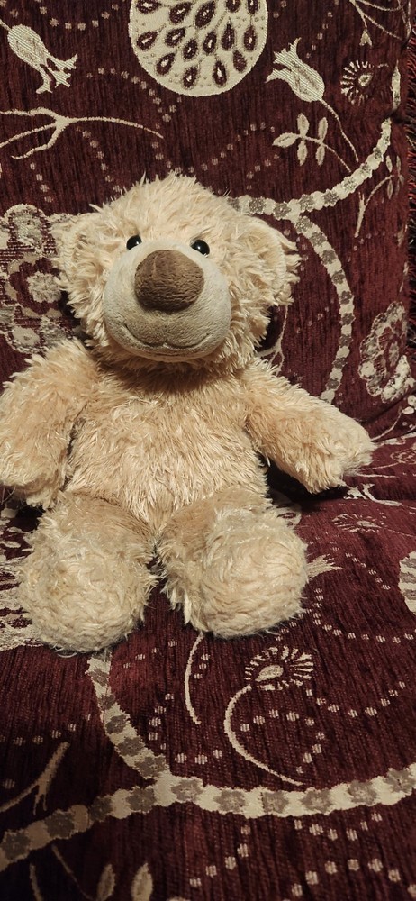 Build-A-Bear Beige Plush Bear Black Eyes Stuffed Animal Single Unit