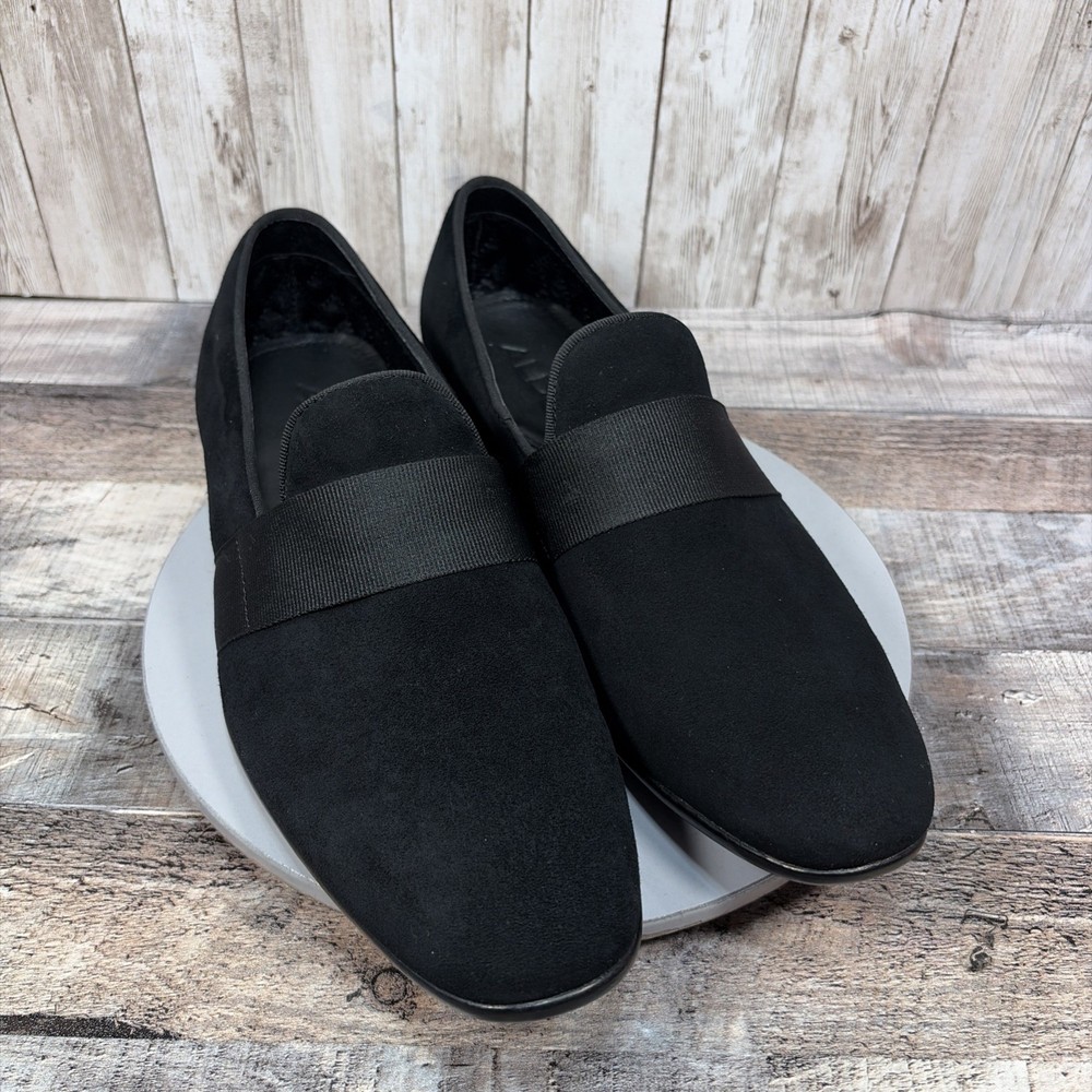 Aldo Mens Black Suede Loafers Size 10.5