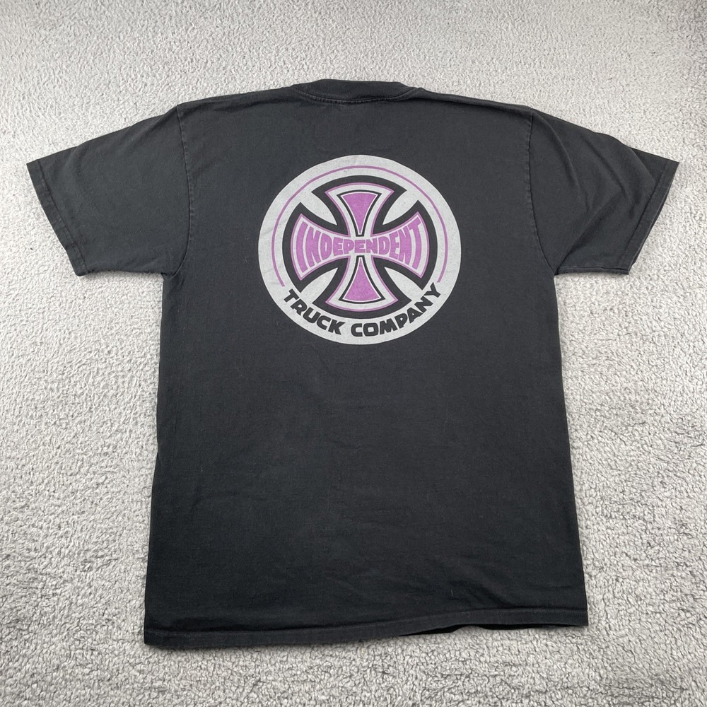 Independent Skateboarding Truck Company Adult Large Black Shirt Back Logo Y2K