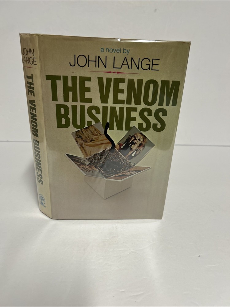 The Venom Business by John Lange (Michael Crichton) 1969 1st Ed 1st Printing HC
