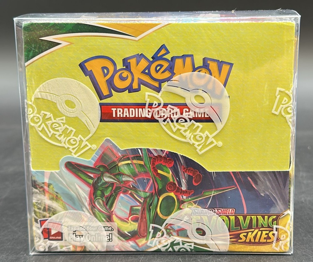 Pokemon TCG Sword & Shield Evolving Skies Booster Box Sealed w/Plastic CaseMINTY