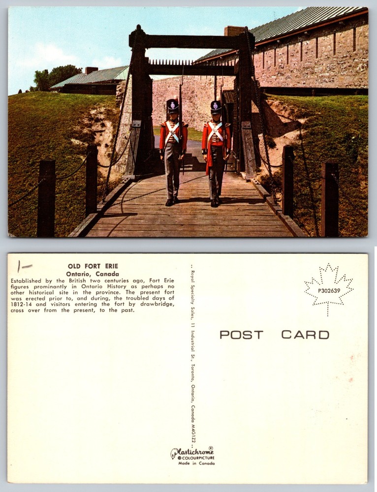 Old Fort Erie Ontario Canada Guards Postcard