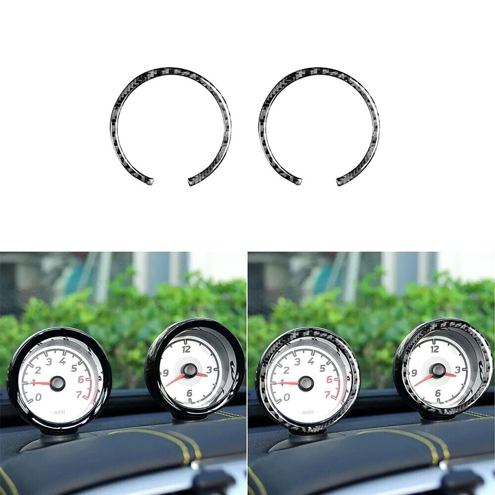 Carbon Fiber Dashboard Speedometer Gauge Bezel Ring For Smart Fortwo 451 11-15