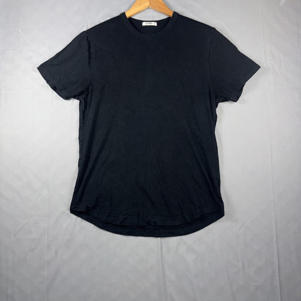 Buck Mason Shirt Mens Medium Solid Black Crewneck Cotton Tee Made USA Top